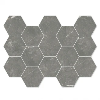 Marmor Mosaik Klinker Prestige Mörkgrå Matt 33x23 cm
